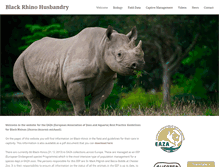 Tablet Screenshot of blackrhinohusbandry.org